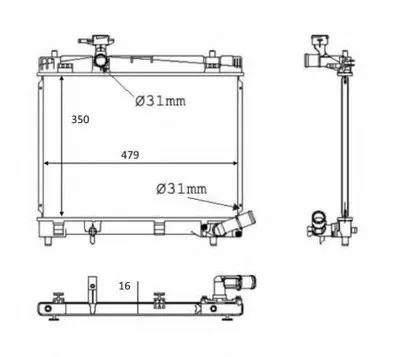 Радиатор, охлаждение двигателя NRF купить