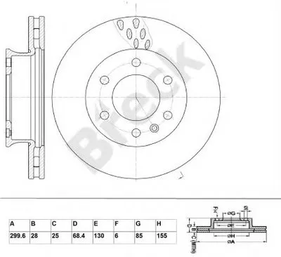 Тормозной диск BRECK купить