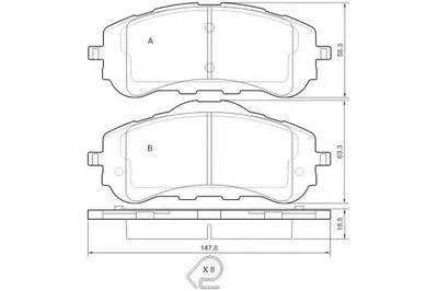 Комплект тормозных колодок, дисковый тормоз E.T.F. купить