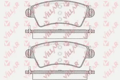 Комплект тормозных колодок, дисковый тормоз VILLAR купить