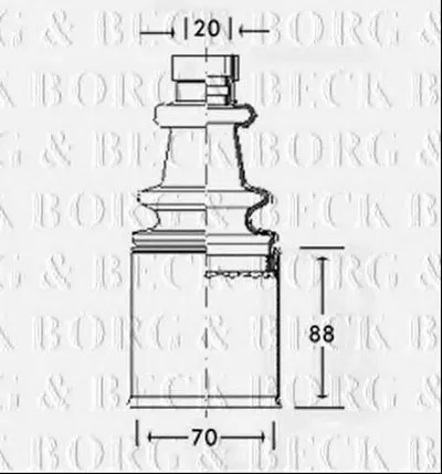 Пыльник, приводной вал BORG & BECK купить