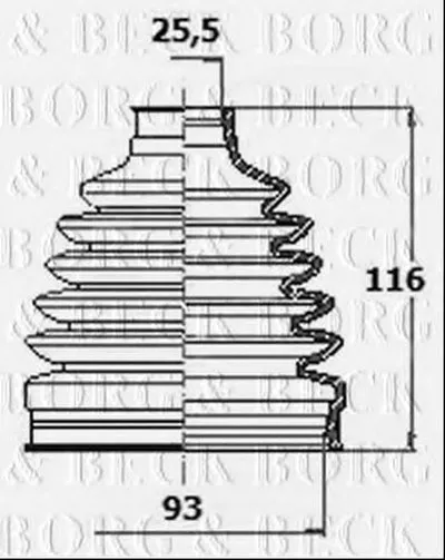 Пыльник, приводной вал BORG & BECK купить