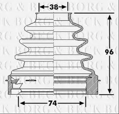 Пыльник, приводной вал BORG & BECK купить