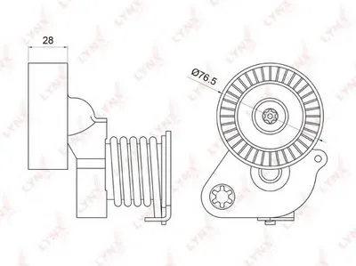Натяжитель ремня, клиновой зубча LYNXauto купить