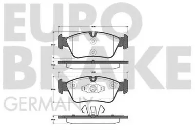 Комплект тормозных колодок, дисковый тормоз EUROBRAKE купить