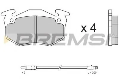 Комплект тормозных колодок, дисковый тормоз BREMSI купить