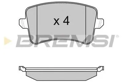 Комплект тормозных колодок, дисковый тормоз BREMSI купить