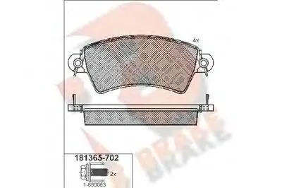 Комплект тормозных колодок, дисковый тормоз R BRAKE купить