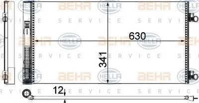 Конденсатор, кондиционер BEHR HELLA SERVICE купить