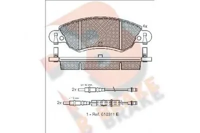 Комплект тормозных колодок, дисковый тормоз R BRAKE купить