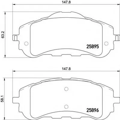 Комплект тормозных колодок, дисковый тормоз BREMBO купить