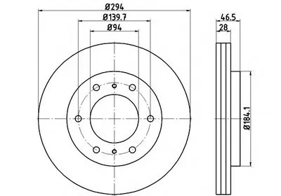Тормозной диск PRO HELLA купить
