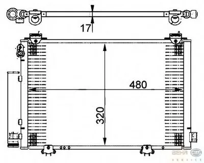 Конденсатор, кондиционер BEHR HELLA SERVICE HELLA купить