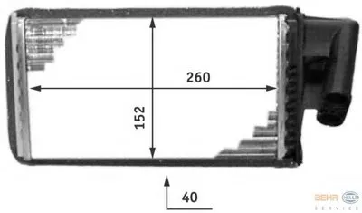 Теплообменник, отопление салона BEHR HELLA SERVICE HELLA купить