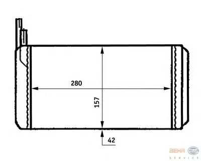 Теплообменник, отопление салона BEHR HELLA SERVICE HELLA купить