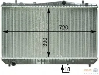 Радиатор, охлаждение двигателя BEHR HELLA SERVICE HELLA купить