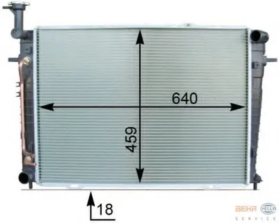 Радиатор, охлаждение двигателя BEHR HELLA SERVICE HELLA купить