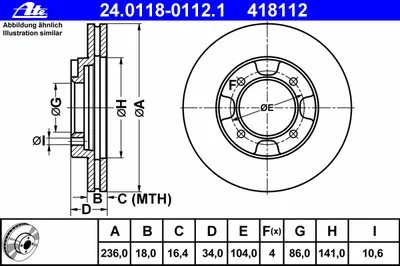 Тормозной диск ATE купить