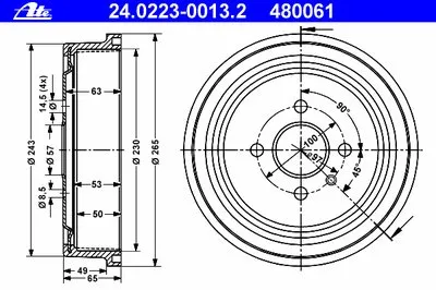 Тормозной барабан ATE купить