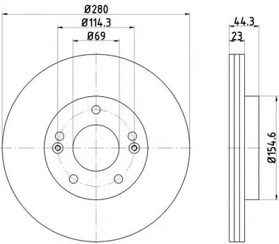 Тормозной диск PRO HELLA PAGID купить