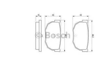Комплект тормозных колодок, дисковый тормоз BOSCH купить