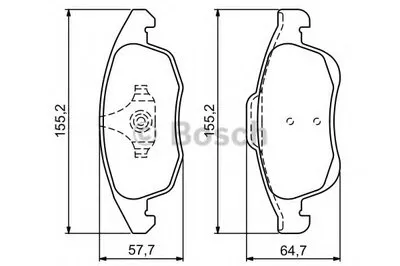 Комплект тормозных колодок, дисковый тормоз BOSCH купить