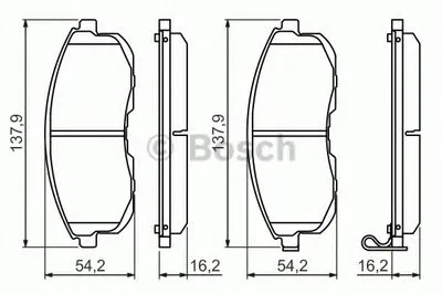 Комплект тормозных колодок, дисковый тормоз BOSCH купить