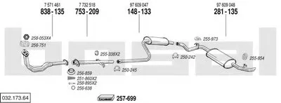 Система выпуска ОГ BOSAL купить