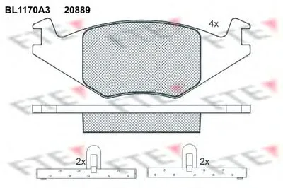Комплект тормозных колодок, дисковый тормоз FTE купить