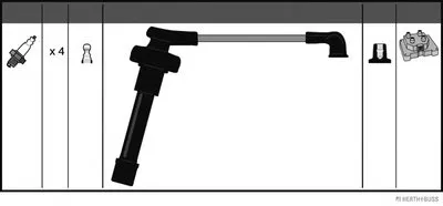 Комплект проводов зажигания HERTH+BUSS JAKOPARTS купить