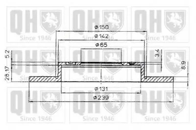 Тормозной диск QUINTON HAZELL купить