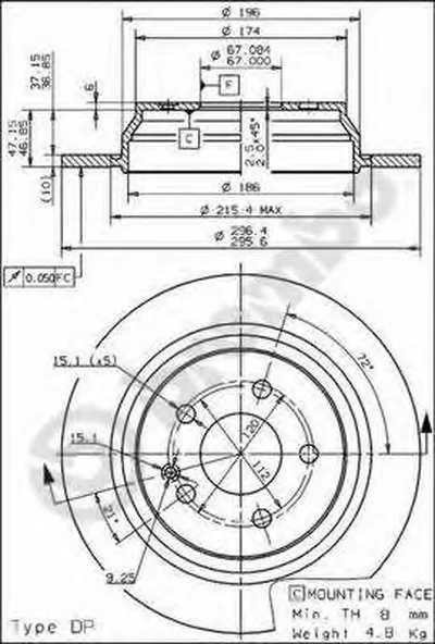 Тормозной диск BREMBO купить