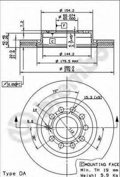 Тормозной диск COATED DISC LINE BREMBO купить
