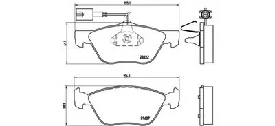 Комплект тормозных колодок, дисковый тормоз BREMBO купить