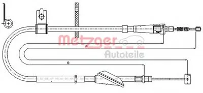Трос, стояночная тормозная система COFLE METZGER купить