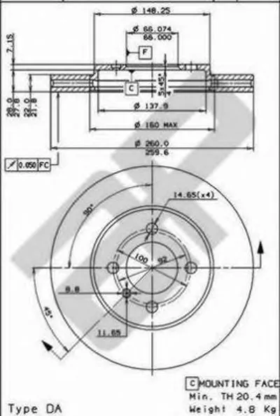 Тормозной диск AP METZGER купить