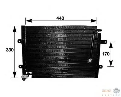 Конденсатор, кондиционер BEHR HELLA SERVICE купить