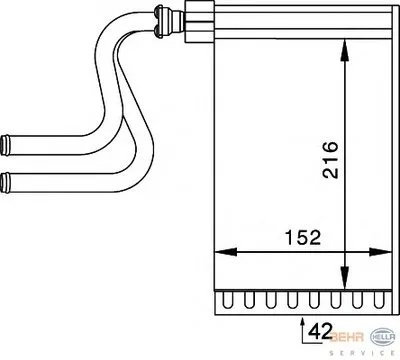 Теплообменник, отопление салона BEHR HELLA SERVICE купить