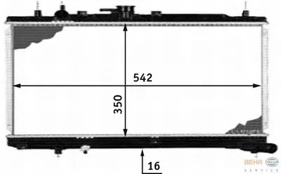 Радиатор, охлаждение двигателя BEHR HELLA SERVICE купить