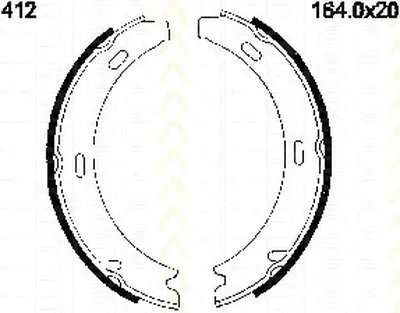 Комплект тормозных колодок; Комплект тормозных колодок, стояночная тормозная система TRISCAN купить