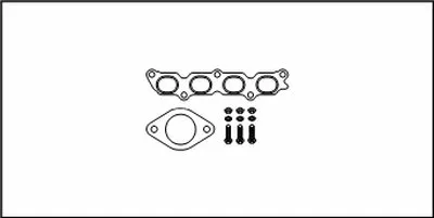 Монтажный комплект, труба выхлопного газа HJS купить