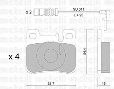 Комплект тормозных колодок, дисковый тормоз METELLI купить