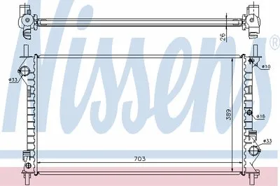 Радиатор, охлаждение двигателя NISSENS купить