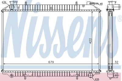 Радиатор, охлаждение двигателя NISSENS купить