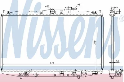Радиатор, охлаждение двигателя NISSENS купить