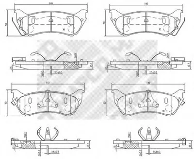 Комплект тормозных колодок, дисковый тормоз MAPCO купить
