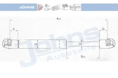 Газовая пружина, крышка багажник JOHNS купить