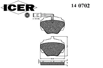 Комплект тормозных колодок, дисковый тормоз ICER купить