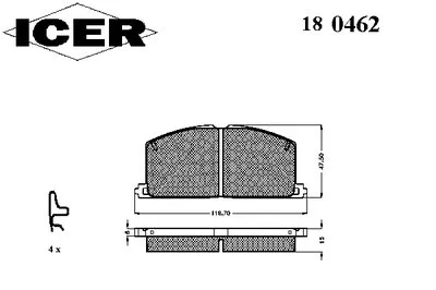 Комплект тормозных колодок, дисковый тормоз ICER купить