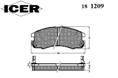 Комплект тормозных колодок, дисковый тормоз ICER купить